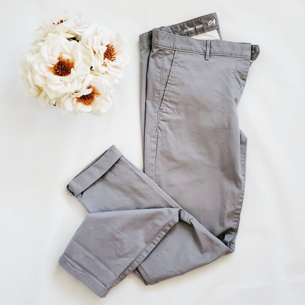 GAP Skinny Minnie Grey Khakis - Size 4